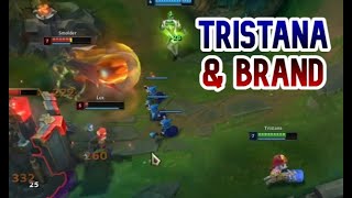 Tristana amp Brand đi bot  Cặp đôi bá đạo tại rank đồng đoàn [upl. by Enoved]