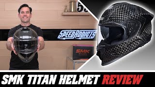 SMK Titan Helmet Review at SpeedAddictscom [upl. by Ycinuq583]