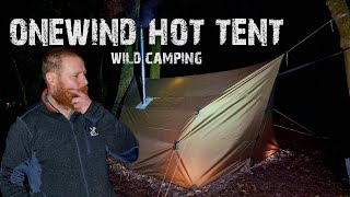 Winter camping with onewind hammock hot tent [upl. by Ajtak212]