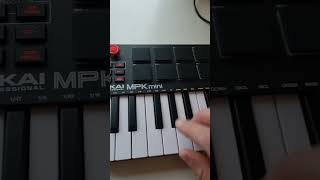 Akai MPK Mini midi usb controller and the MAudio Air USB audio interface [upl. by Einahpehs161]