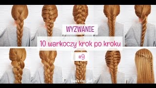 Dobierany kłos  10 warkoczy krok po kroku  hair by Jul [upl. by Bertrand]