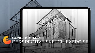 Concepts App  Perspective Sketch Exercise [upl. by Harmonie]