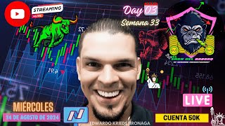 🎥🦍OPERATIVA Trading  Discrecional  NASDAQ  14AGO24  Fondeo  Eduardo Kriedstironaga🍀 [upl. by Eniac542]