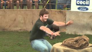 2012 Wild Hog Catching  Wrestling World Championship Sabinal Texas  Dusty and Logan [upl. by Adim328]