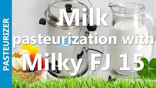 Milk pasteurization with Milky FJ 15  mini pasteurizer [upl. by Marko]