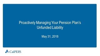 Proactively Managing Your Pension Plan’s Unfunded Liability [upl. by Avon791]