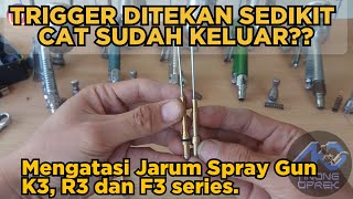 HD Tutorial Mlmemperbaiki Needle Jarum Spray Gun K3 F3 R3 [upl. by Laemsi]