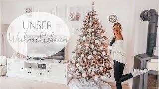 WEIHNACHTSBAUM SCHMÜCKEN  DIY BAUMKUGELN I ROSEGOLD [upl. by Duky]