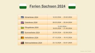 Ferien Sachsen 2024 [upl. by Marl]