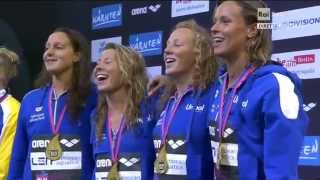 Berlino 2014  4x200 Ragazze d’Oro miracolosa Pellegrini … [upl. by Putnem]