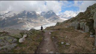 Hiking through Aletsch Arena  Hängebrücke BelalpRiederalp [upl. by Lanaj]