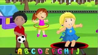 ABC Alphabet Song in HD with Lyrics  Childrens Nursery Rhymes by eFlashApps [upl. by Accissej]