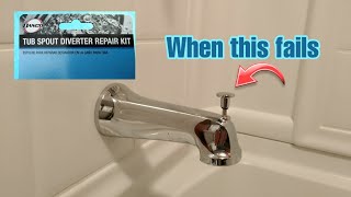 Tub spout diverter how to fix  from beginning to the end Using the Danco repair kit [upl. by Seiuqram202]