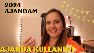 2024 AJANDAM  AJANDA KULLANIMI  NASIL KULLANIYORUM  Ajanda Tutmak Matt Notebook [upl. by Naeruat]