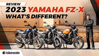 2023 Yamaha FZX Review  New Features Traction Control amp More  BikeWale [upl. by Yssor25]