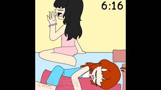 Wake up my little sister Maychi2012😠😠animation shorts [upl. by Bibbye]