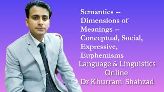 Semantics  Dimensions of Meanings  Conceptual Social Expressive Euphemisms [upl. by Ennaxor]