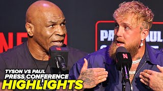 Mike Tyson vs Jake Paul Press Conference HIGHLIGHTS amp Face Off [upl. by Siramay]