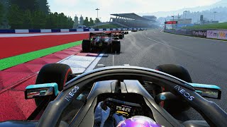 F1 2020 Gameplay Styrian GP BLACK MERCEDES  Last to First Challenge with Lewis Hamilton [upl. by Etnohs]