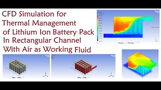 CFD Thermal Analysis of Lithiumion Battery Pack in Rectangular Channel with Air as Working Fluid [upl. by Idnor]