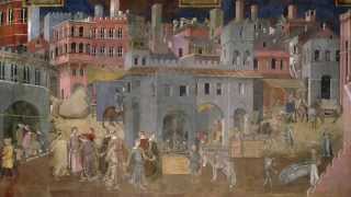 Ambrogio Lorenzetti Palazzo Pubblico frescos Allegory and effect of good and bad government [upl. by Odille]