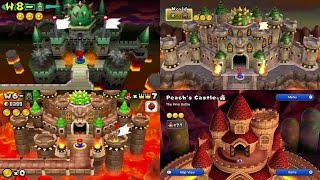 New Super Mario Bros Series  All Final Castles [upl. by Machos]