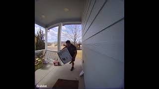 Funny UPS Delivery Caught On Vivint Doorbell Camera Pro [upl. by Lletnwahs]