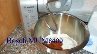 Bosch MUM8400 Making bread dough [upl. by Ahsikat]