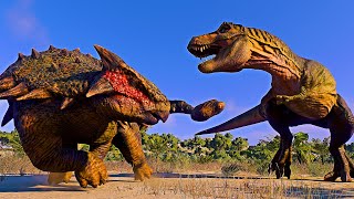 Ankylosaurus vs T rex Jurassic World Evolution 2 [upl. by Boleyn]