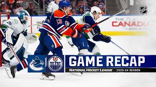 Canucks  Oilers 1014  NHL Highlights 2023 [upl. by Lennahc661]