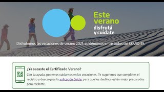 Como sacar el Certificado Verano paso a paso permiso para circular en vacaciones [upl. by Oetsira]