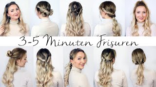 3 MINUTEN FRISUREN  unkompliziert und schnell 10 Frisuren für den Alltag  TheBeauty2go [upl. by Novled]