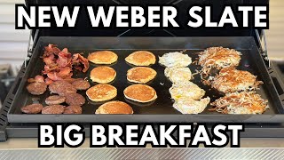 Big Breakfast on the Weber Slate Griddle [upl. by Ellennoj]