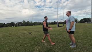 Tackling Drill to help Rugby Players Make lower body height tackles and stay on their feet [upl. by Dolorita]