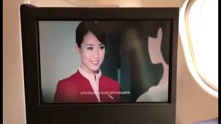 Cathay Pacific New Safety Video on the a350 features the Apple Watch [upl. by Arocahs]