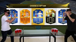 EPIC BEER PONG CHALLENGES Fifa 16 FUT Draft Showdown feat PING PONG TRICK SHOTS [upl. by Ykciv]