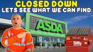 DUMPSTER DIVING JACKPOT ASDA CLOSED DOWN LETS SEE WHAT WE CAN FIND [upl. by Rivkah973]