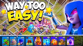 Effortless 3 Stars TH12 Zap Quake Witch is the Easiest TH12 Attack Strategy in Clash of Clans [upl. by Gorrono]