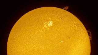 The ISS transits the Sun and a prominence [upl. by Onailime]