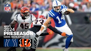 Indianapolis Colts vs Cincinnati Bengals  2024 Preseason Week 3 Game Highlights [upl. by Eikcor496]