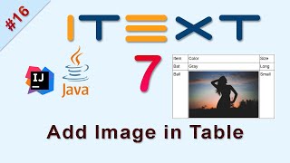 16 Add Image in Table  iText Java [upl. by Gentry]