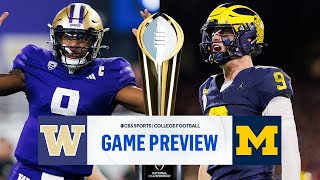 CFP National Championship SUPER PREVIEW No 2 Washington vs No 1 Michigan  CBS Sports [upl. by Arras]