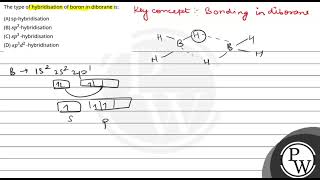 The type of hybridisation of boron in diborane is [upl. by Sylado]