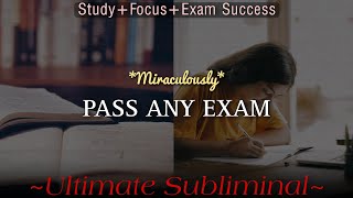 ⚠️ EXTREME Study  Focus  Exam Success Subliminal  Crack Any Exam EASILY [upl. by Sass]