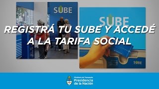 REGISTRÁ TU SUBE Y ACCEDÉ A LA TARIFA SOCIAL [upl. by Burl]