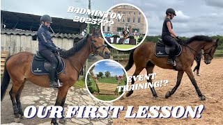 ROAD TO EVENTING OUR FIRST LESSON [upl. by Arabel]