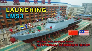 Launching Littoral Mission Ship 3 LMS 3  Royal Malaysian Navy [upl. by Devon]