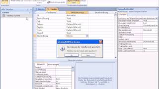 Access 2007 Tabelle erstellen mit Entwurf [upl. by Enal363]