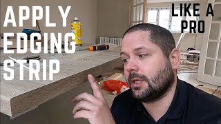 How to apply worktop edging strip [upl. by Nylzzaj164]