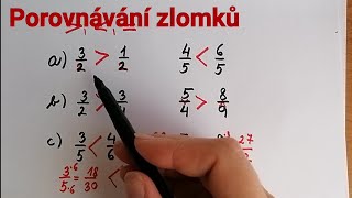 Porovnávání zlomků jak jednoduše porovnat zlomky [upl. by Klayman]